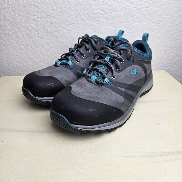 Keen Shoes - Womens KEEN Utility Sedona Pulse Utility Low Boots Steel Toe 8.5 Gray Teal